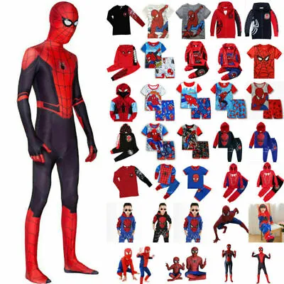 £12.07 • Buy Kids Child Superhero Fancy Dress Outfits Boys Cosplay Costume Spider-Man Clothes