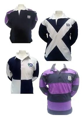 Mens Rugby Shirt 100% Cotton Long Short Sleeve SCOTLAND Ladies S - 3XL • £15.95