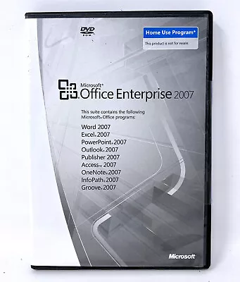 Microsoft Office Enterprise 2007 Home Use Program W/ Excel Word & Product Key • $24.99