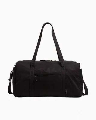 Vera Bradley B10019 Womens Black Cotton Large Travel Duffel Bag 50 L • $91.96