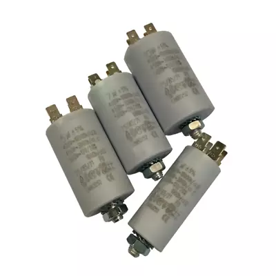 CAPACITOR - 8UF 450v AC - 64mm X 33mm - Plastic With Stud (M8) • $7