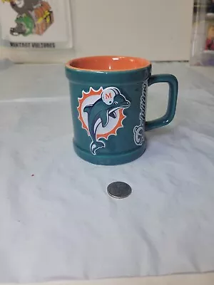 Miami Dolphins NFL Coffee Mug Cup Embossed Raised Graphics  1999  • $11.99