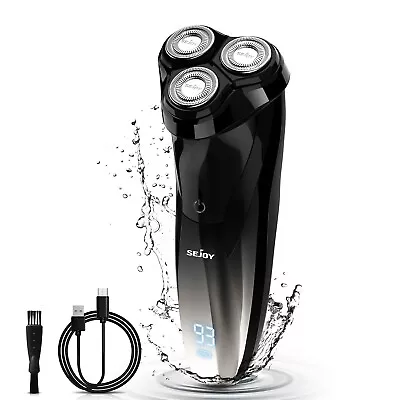 Sejoy Men's Razor Rotary Waterproof Electric Shaver Pop-Up Trimmer Wet & Dry New • $17.99