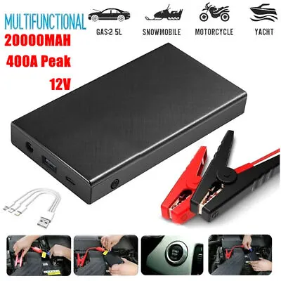 20000MAH 12V Car Emergency Battery Jump Starter Start Booster W/ LED Power Pack • £17.99