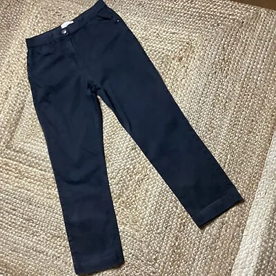 M & S Classic High Rise Black Jeans Trousers Size 8 Extra Short • £8.99