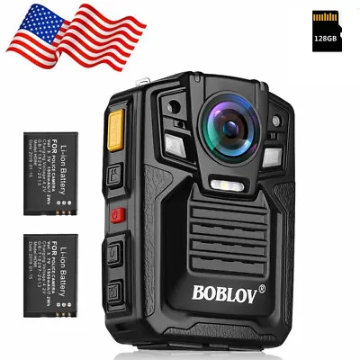 BOBLOV Body Camera HD 1296P Night Vision 140° Wide Angle Video Recorder 128GB • $114.99