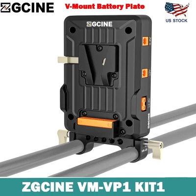 $69.99 • Buy ZGCINE VM-VP1 Kit1 V-Mount Battery Plate For BMPCC 4K 6k RED Canon DSLR Camcorde