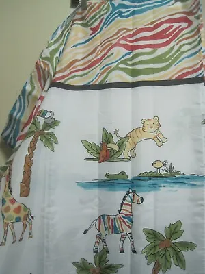 Mainstays JUNGLE ANIMALS CUTE/COLORFUL POLYESTER Shower Curtain-MONKEY/ZEBRA/TIG • $6.99