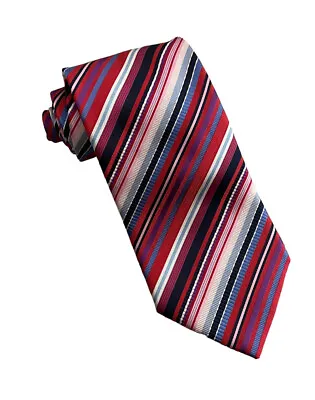 Etro Milano Men's Tie Multicolor Striped 100% Silk Made In Italy 3.75  X 59  Euc • $27.36