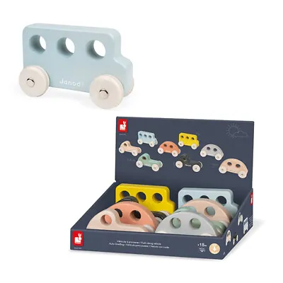 £6.29 • Buy Janod Wooden Toy Sweet Cocoon Push Along Vehicle Toys Sale