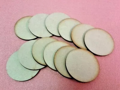 Pack Of 50 Laser Cut 2 3 4mm Thick MDF Wooden Circles Discs Various Sizes Choose • £2.95