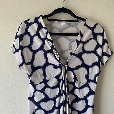 Diane Von Furstenberg Silk Dress US 0 (Aus Size 4) Blue White  DVF Natalie • $49