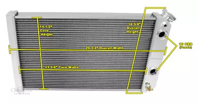 BC Champion 3 Row Radiator1 1/2  Fittings - 1984 - 1990 Chevy S10 Small LS Swap • $368.99