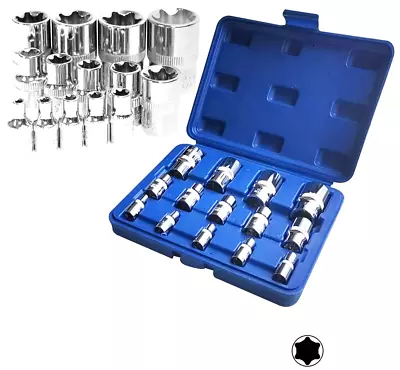 14pc ATE PRO E-Torx Female Star Inverted Torx Bit Socket Set CR-V E4-E24 #88228 • $22.99