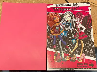 2012 Monster High Birthday Card W/Bedroom Door Hanger *NEW* Ccc1 • $5.99