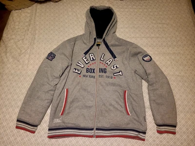 $19.99 • Buy RARE Men's EVERLAST ALL-AMERICAN Bronx New York 1910 Boxing Sherpa Hoodie Gray L
