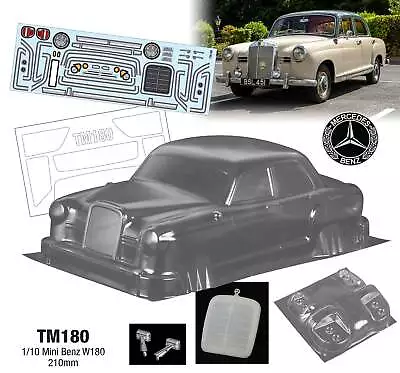 TM180 1/10 Mini Benz W180 210mm Tamiya M-chassis Body Shell • £29.14