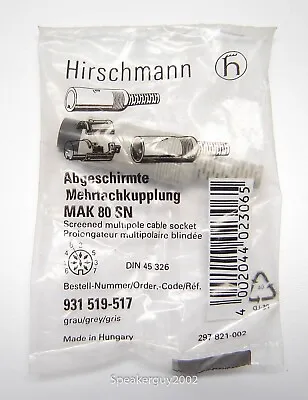 Hirschmann Female 8-Pin DIN Connector / MAK 80SN • $6.95
