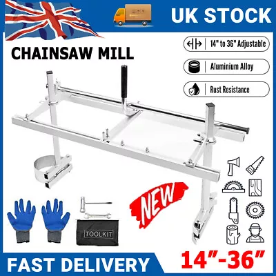 14  To 36  Portable Chainsaw Mill Lumber Milling Planking Guide Bar Heavy Duty # • £46.49