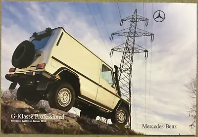 Mercedes G-Class Professional BR 461 Price List Price List From 1/2010 • $8.59