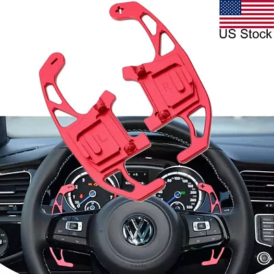 For VW Golf GTI MK7 DSG 2015-2022 2x Red Steering Wheel Paddle Shifter Extension • $23.99