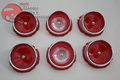 1965 Fullsize Chevy Impala Rear Tail Light Lamp Backup Lenses Ornament Set 6 Pc • $179.87