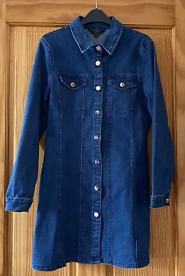£9 • Buy Lipsy Dark Blue Denim Dress/Jacket Size UK14P
