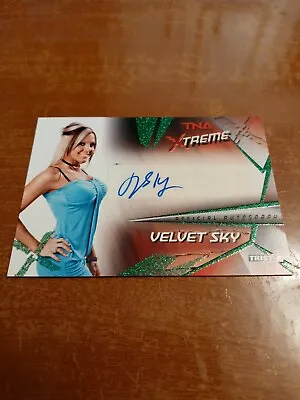 Velvet Sky 2010 Tristar Tna Xtreme Green Autograph Auto #d 3/25 Wwe Aew  • $24.99
