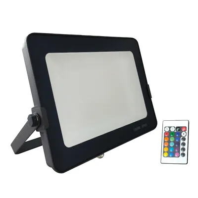 LED Floodlights RGB Colour Changing Novelty Outdoor Garden Lights With IR Remote • £42