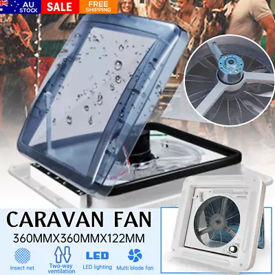 Caravan Roof Vent 12V Hatch Air Exhaust Fan Rain RV Trailer Motorhome AU • $122.99