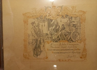 World War 1 Memorabilia Great War Honorable Discharge (Erdington) • £30