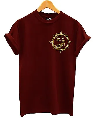 £14.95 • Buy Sun And Moon Logo Left Chest Pocket T Shirt Top Tee Tattoo Design Tarot 