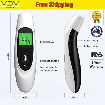 Forehead Digital Ear Thermometer Non-Touch For Children Baby & Parents ARTG TGA • $42