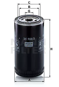 Fits MANN-FILTER WK 950/3 Fuel Filter DE Stock • $55.62