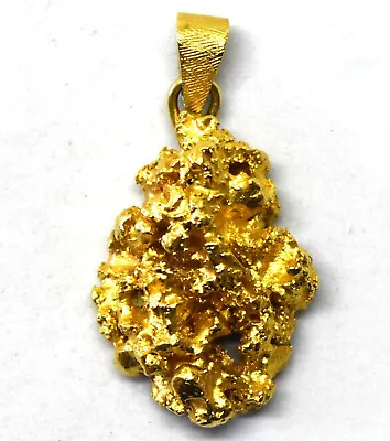 $2350 • Buy Beautiful California 18K-21K Solid Gold Large Natural Nugget Pendant 15.63 Grams