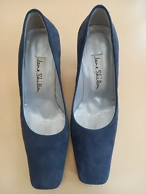 Jane Shilton Blue Suede Court Shoes Size Eu 38.5 Uk 5.5 • £4.99