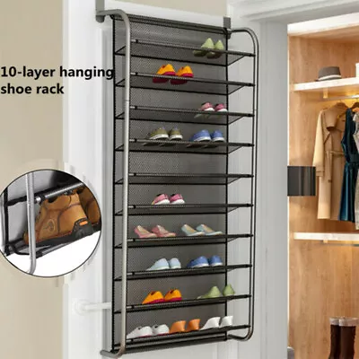 $105.57 • Buy 36 Pairs Shoe Rack Over Door Shoes Storage Organiser Wall Hanging Shoes Shelf