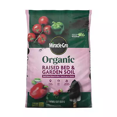 Miracle-Gro Organic Raised Bed&Garden Soil With Quick Release Natural Fertilizer • $15.03
