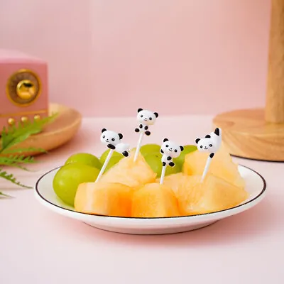 8pcs/set Cute Panda Fruit Fork Kids Snack Dessert Decoration Forks Toothp:da • £3.73