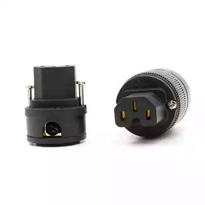 HiFi Audio Gold IEC C13 Mains Power Plug Female Copper Connector Cable Cord  • $26
