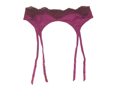 Victoria's Secret Very Sexy Lace Trim Garter Belt Rasberry Cooler Xs/s M/l Nwt • $12.75