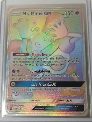 Mr. Mime GX 173/168 Secret Rare Celestial Storm Pokemon Card - NM • $17.77