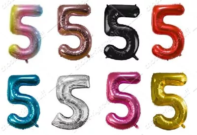 40  Giant Foil Number Balloons Self Inflating 16th 18th 21st Age Birthday Decor  • £2.99