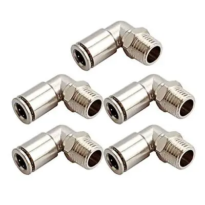 Brass Bpl Push To Connect Air Fittings Elbow 3/8  Tube Od X 3/8  Npt Male 90 Deg • $35.88