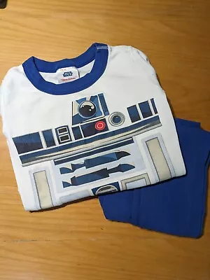 HANNA ANDERSSON Star Wars Pajamas R2D2 / Size 120 / 6-7 / Long Sleeve / Blue • $19.99