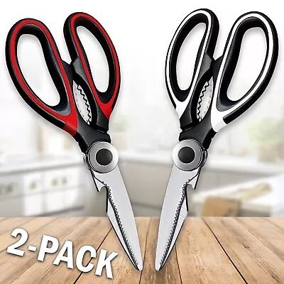 2 Pcs Kitchen Shears Scissors Heavy Duty Sharp Cooking Food Meat Chicken Utility • $11.99