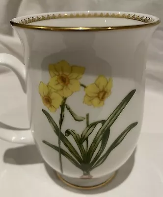 Haengnam Elegant Bone China 8 Oz Coffee Cup Daffodil/Jonquil Flowers Korea - NEW • $10.99