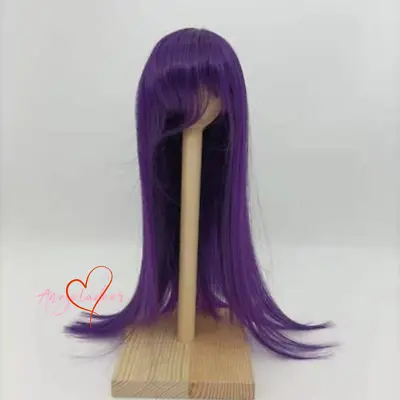 1/8 1/6 1/4 1/3 Uncle BJD Wig Long Straight Doll Hair Long Bangs Dark Purple DZ • $15.01