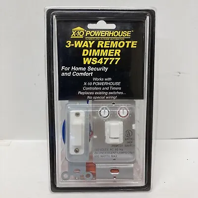 X-10 POWERHOUSE 3-WAY WALL Remote DIMMER MODULE WS4777 Home Security WHITE New • $16.99