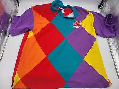 Vintage 90s In The Paint Phoenix Suns Striped NBA Polo Shirt XL (24 X 31) Used  • $80